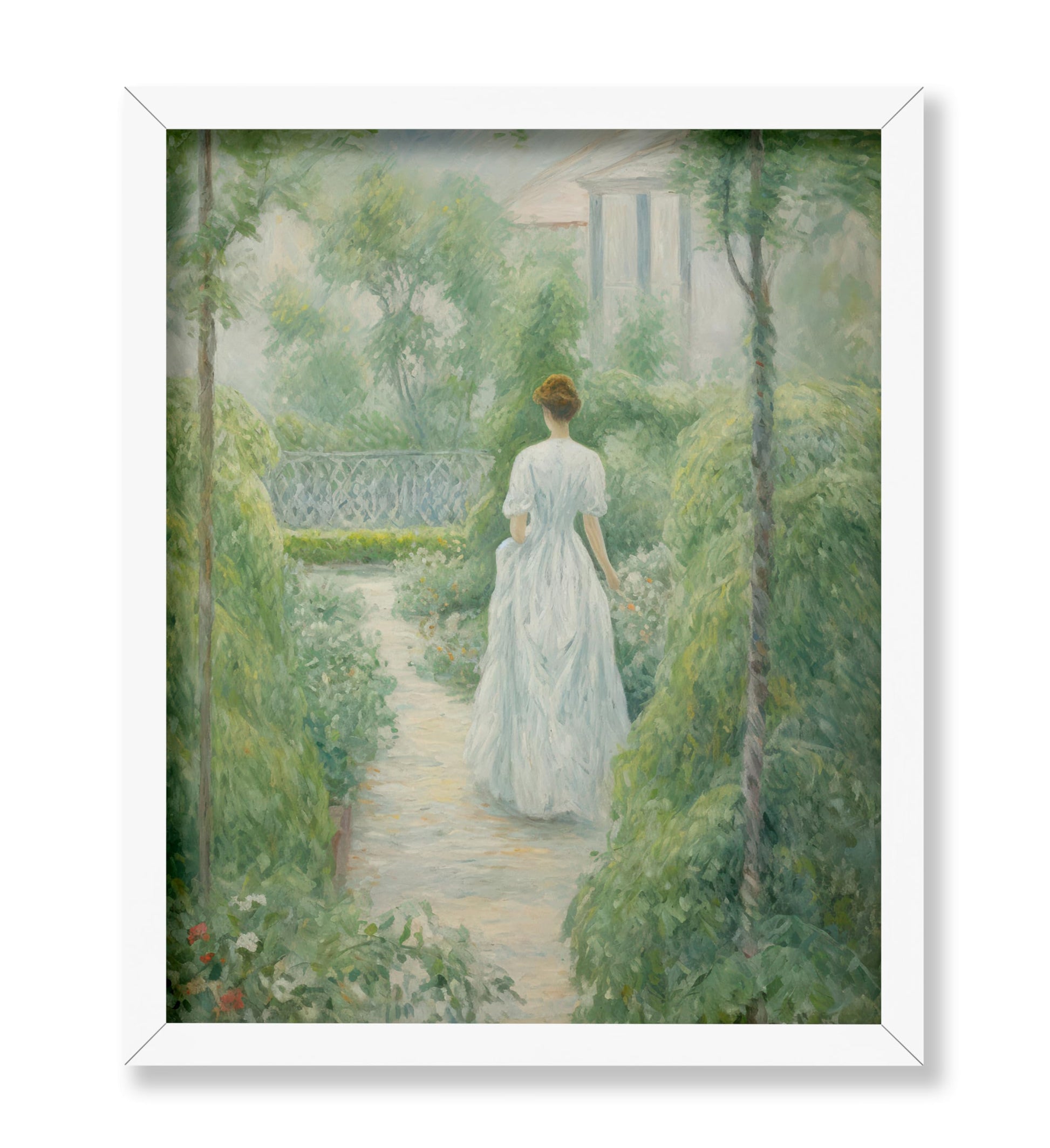 Victorian Woman in Garden
