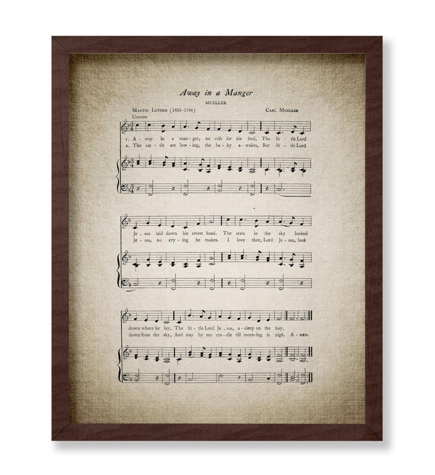 Away in a Manger Hymnal Sheet