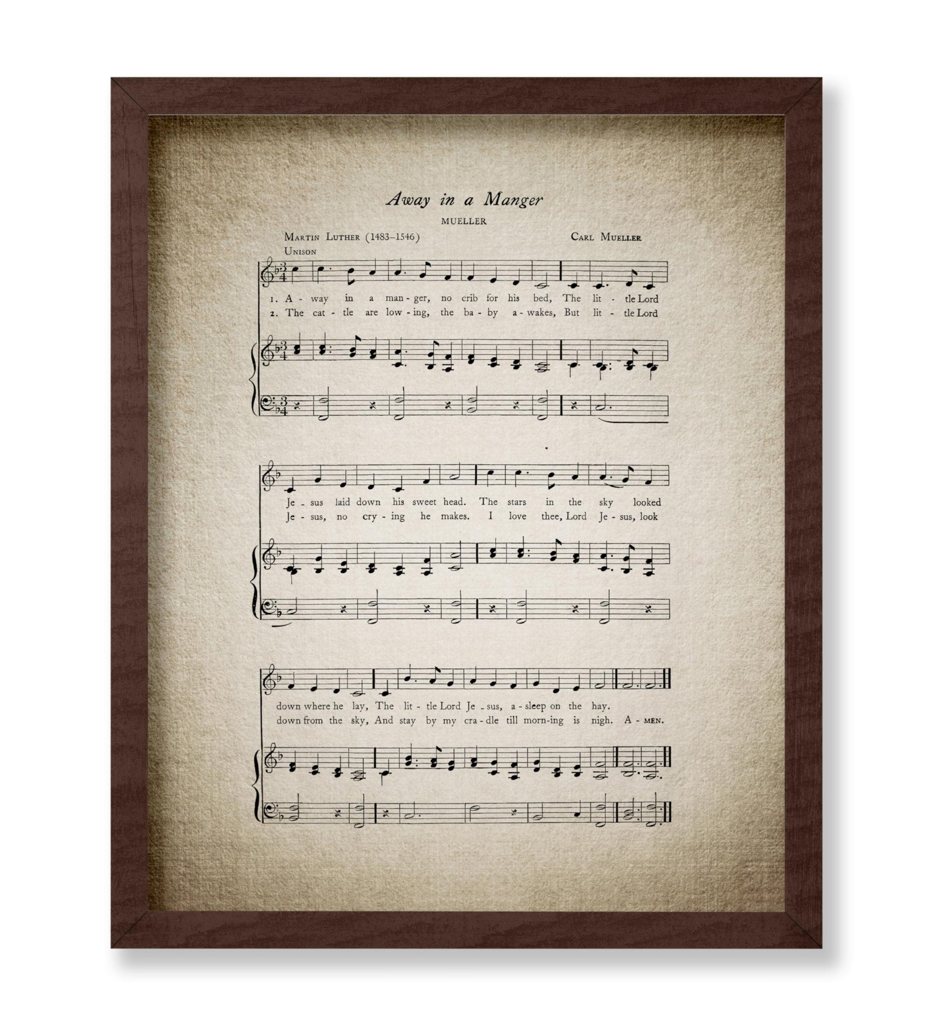 Away in a Manger Hymnal Sheet