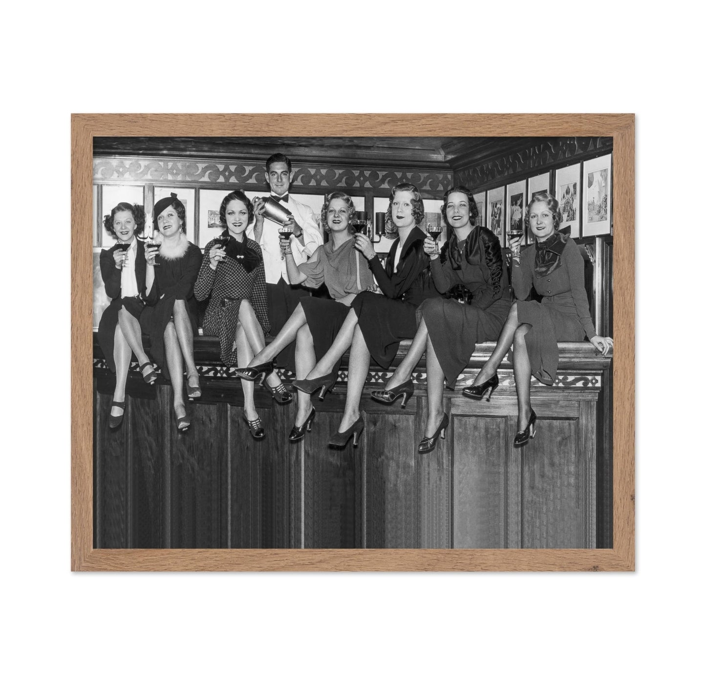 Women Sitting on A Bar