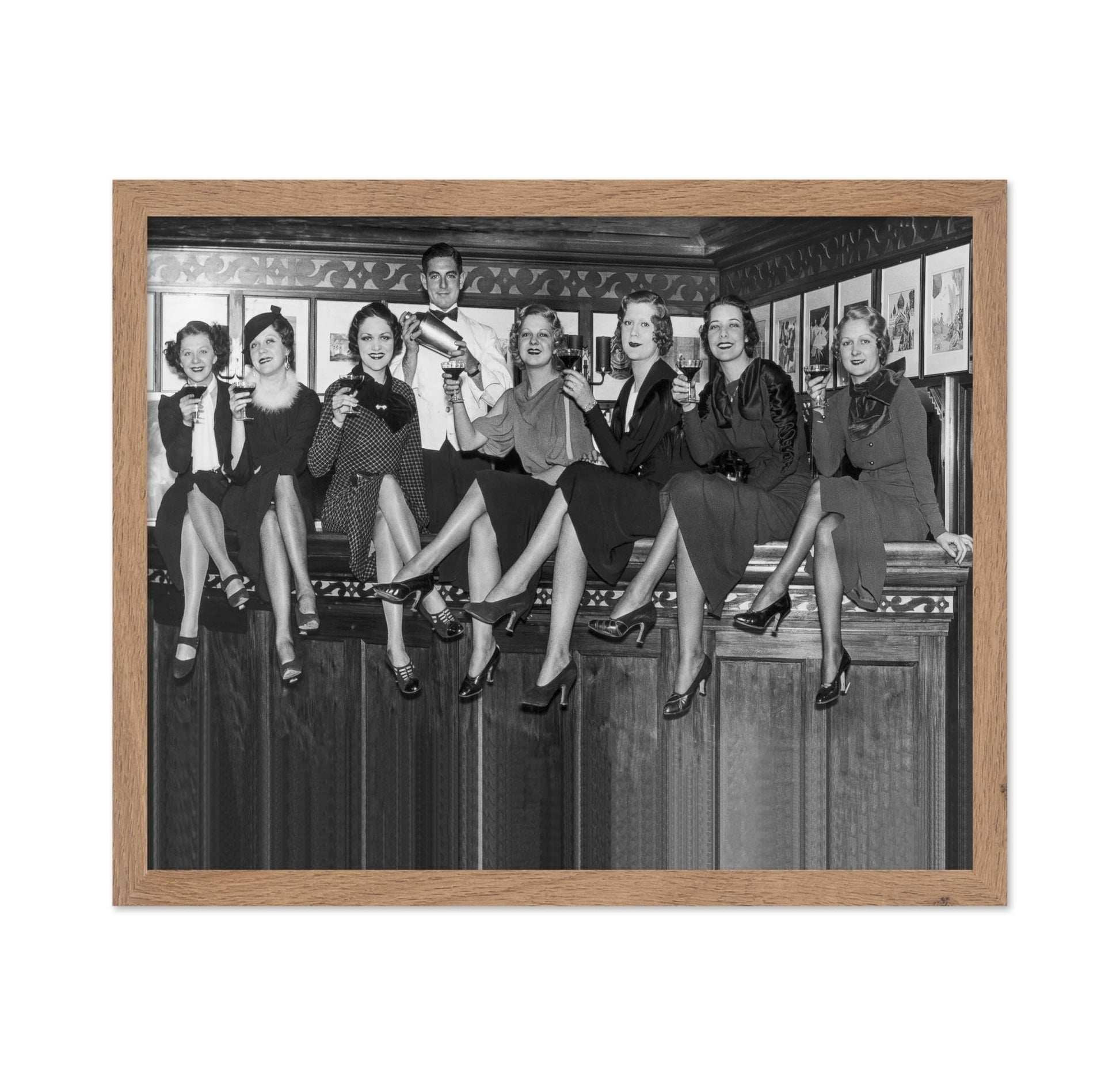 Women Sitting on A Bar