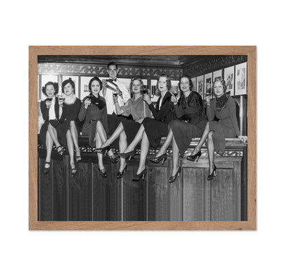 Women Sitting on A Bar