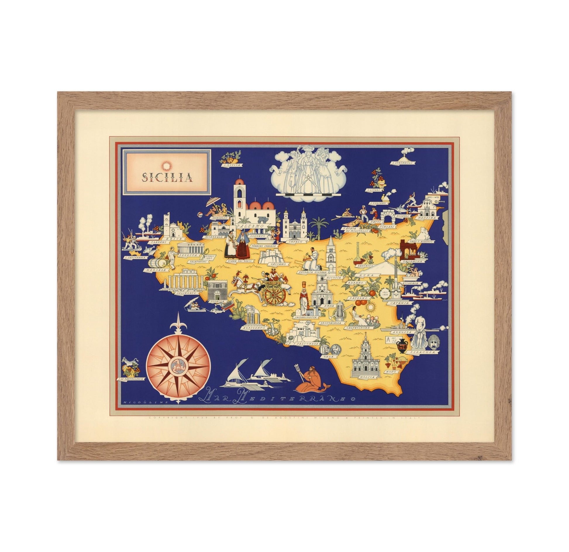 Sicilia Pictorial Map