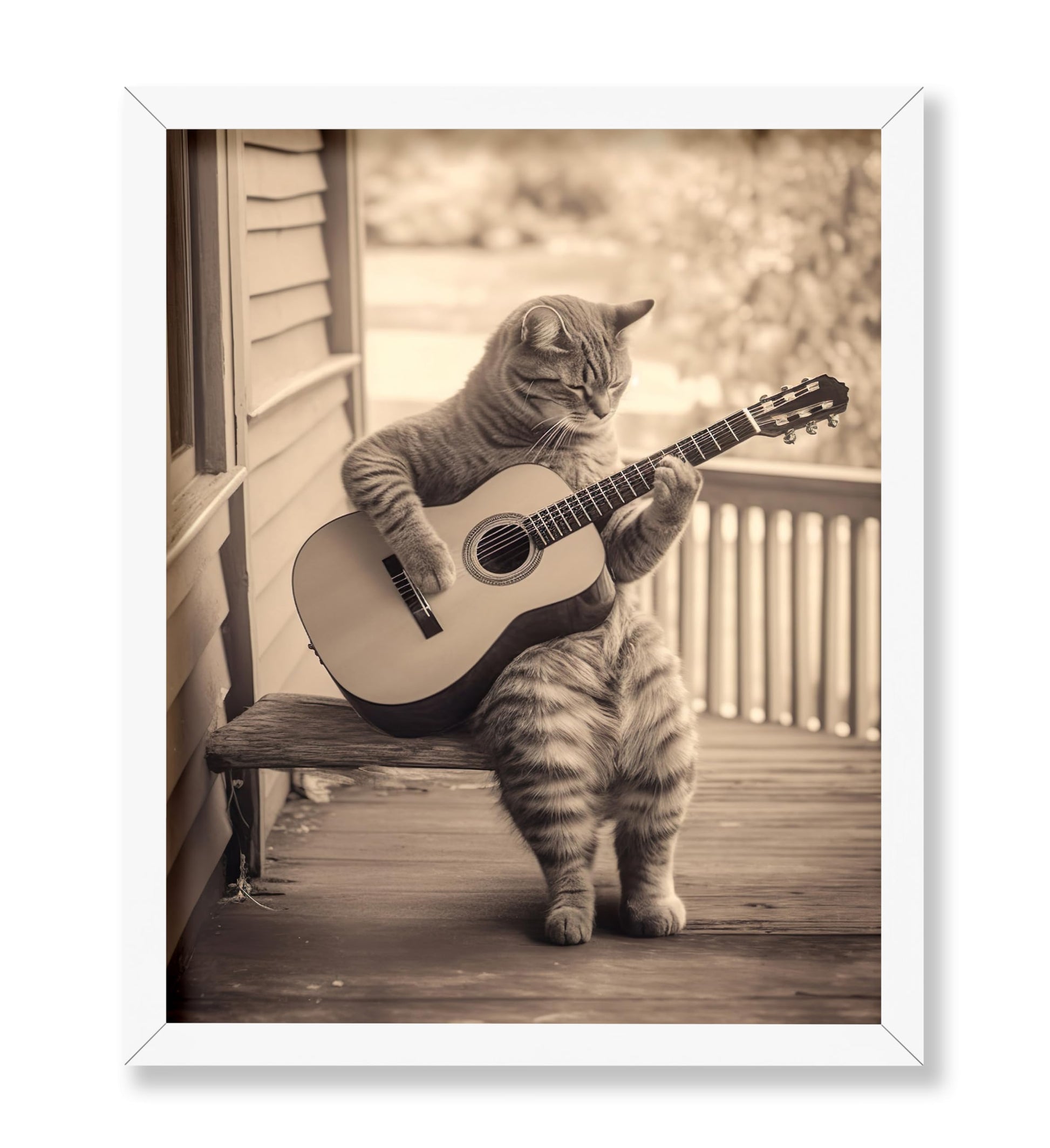 Cat Playing Guitar No2