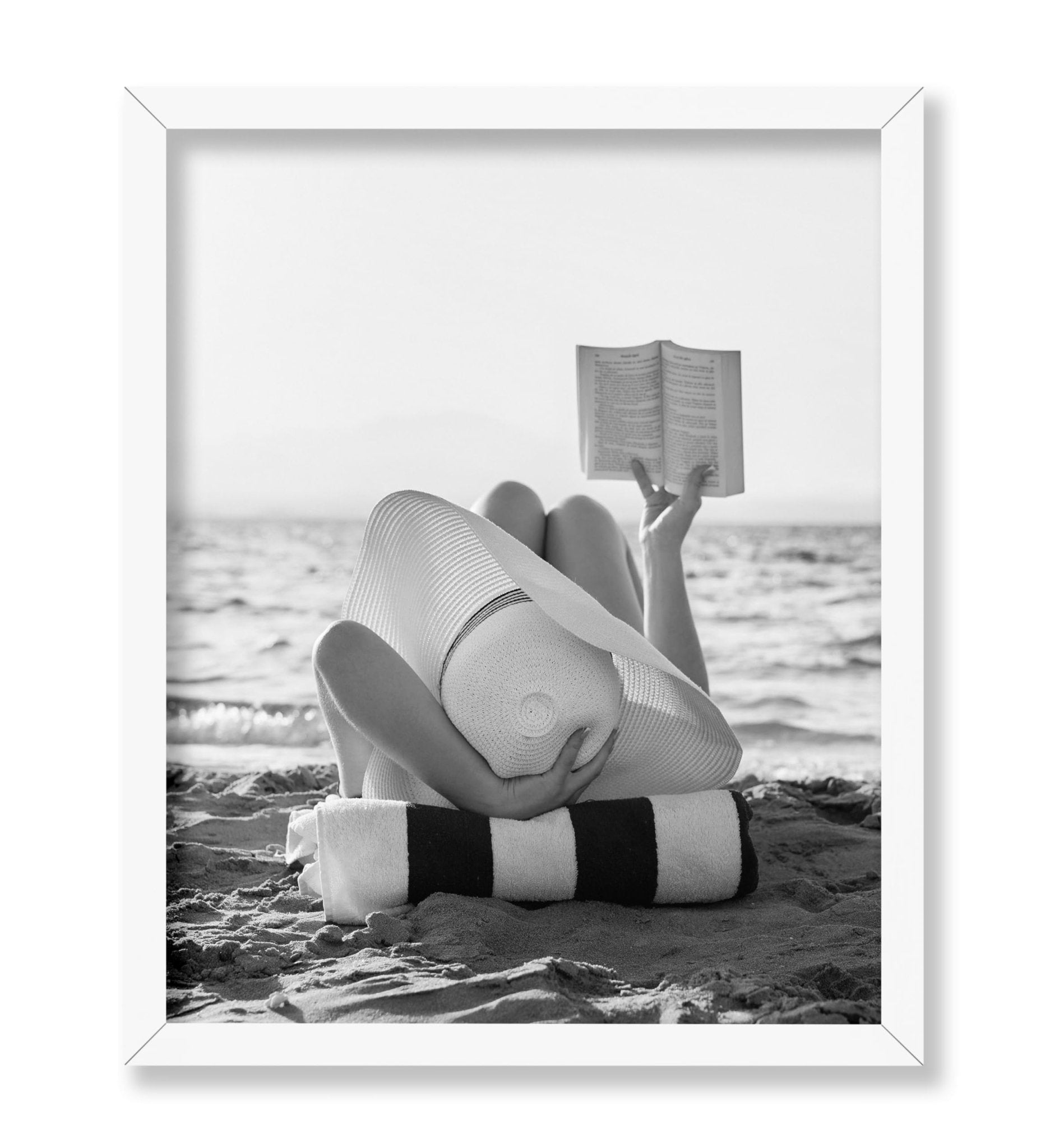 Woman Reading at the Beach