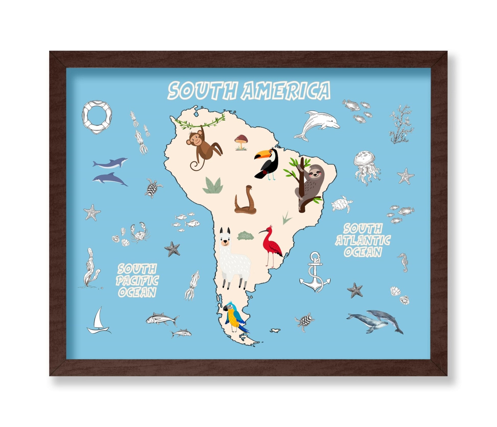Animal Map of South America