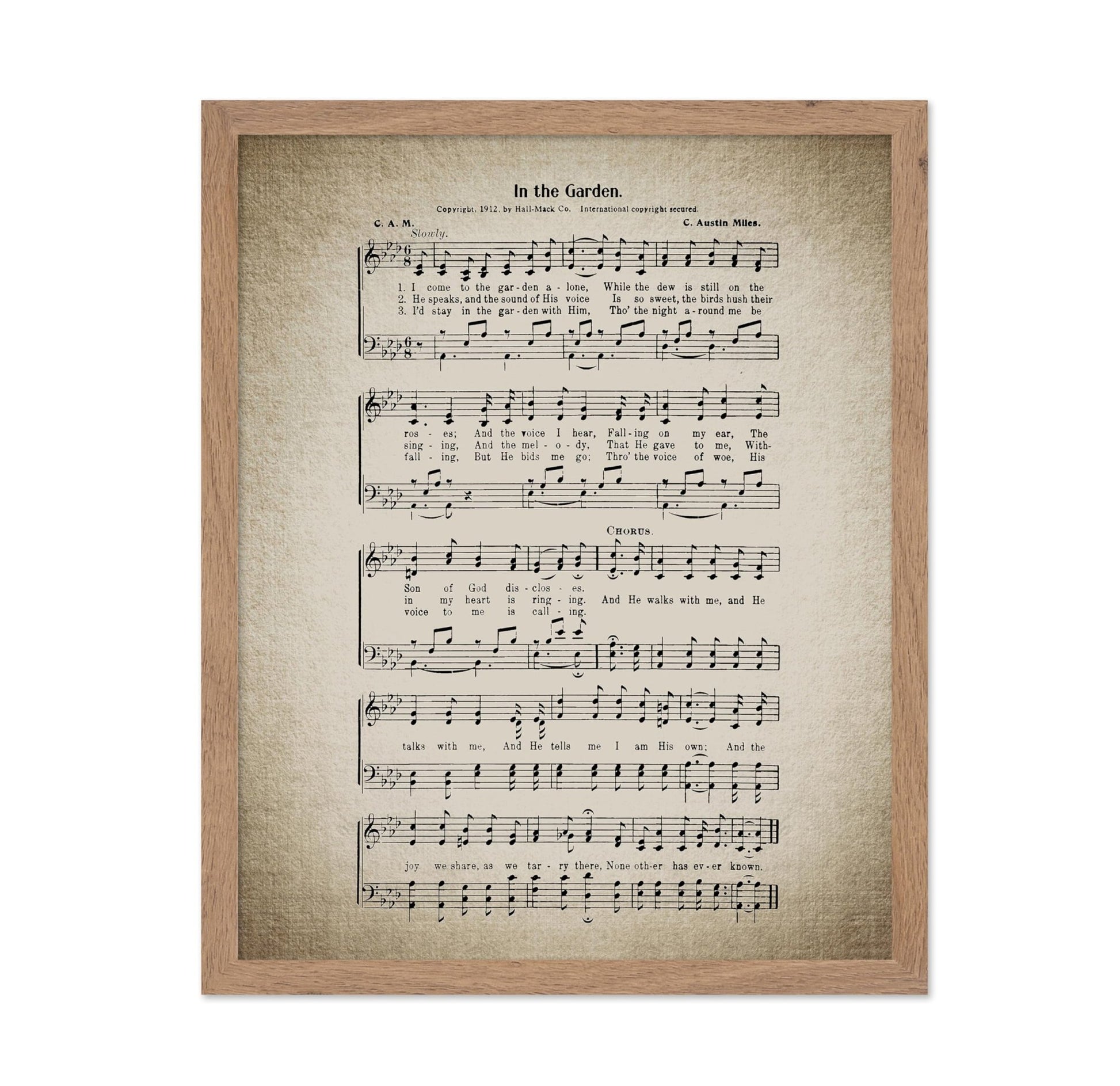 In the Garden Hymnal Sheet