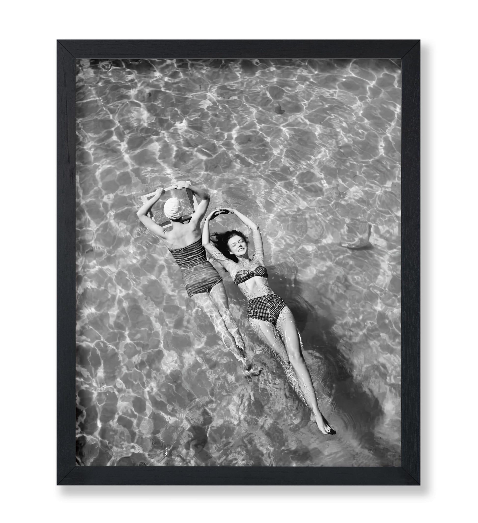 Swimsuit Models Float in Water