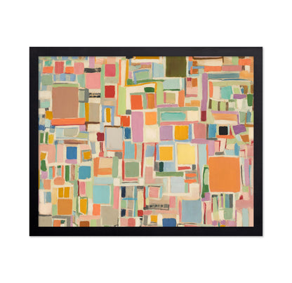 Squares and Rectangles Vintage Painting