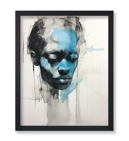 Blue Face Portrait