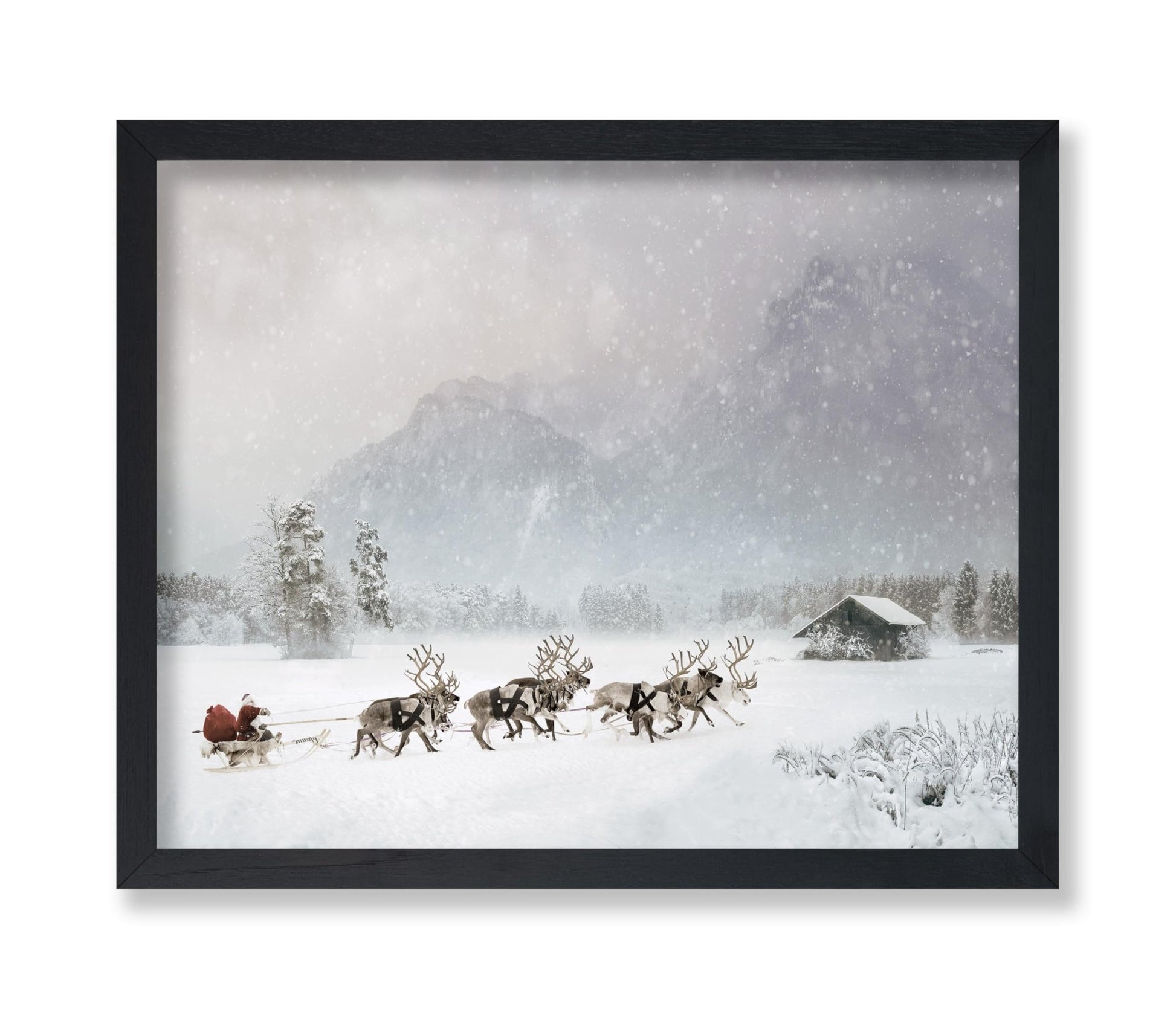 Santa Claus Reindeer Sleigh