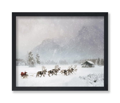 Santa Claus Reindeer Sleigh