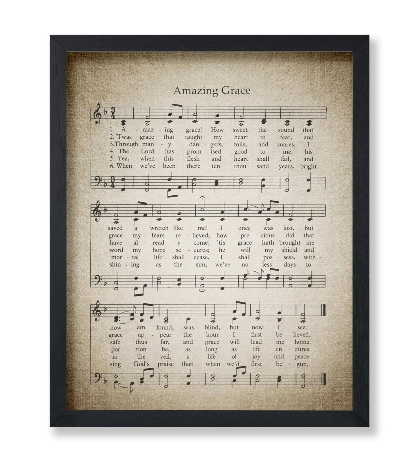 Amazing Grace Hymnal Sheet