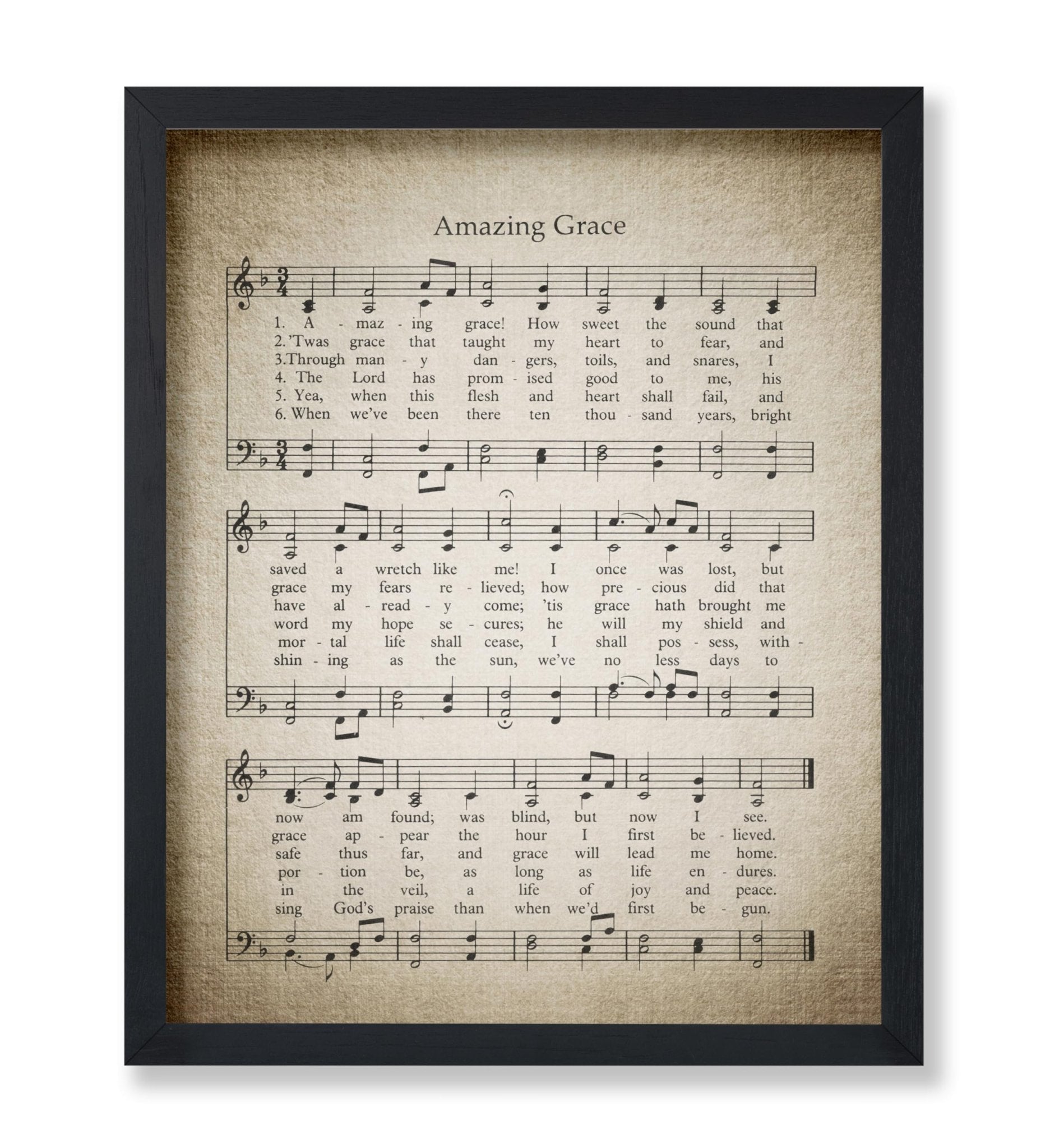 Amazing Grace Hymnal Sheet