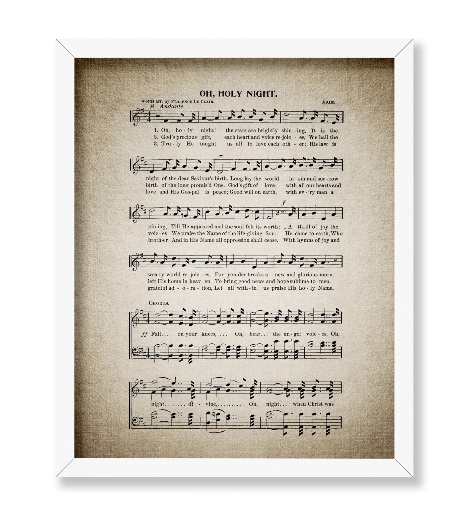 Oh Holy Night Hymnal Sheet