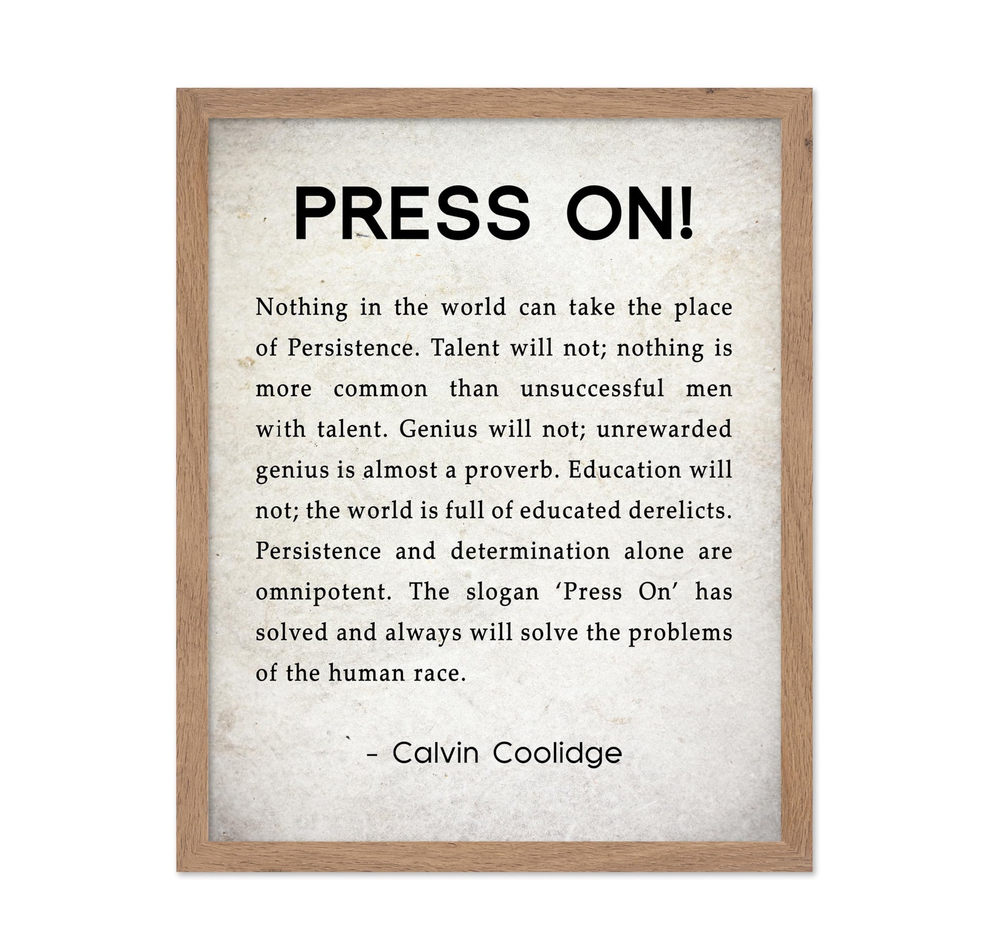 Calvin Coolidge Press on