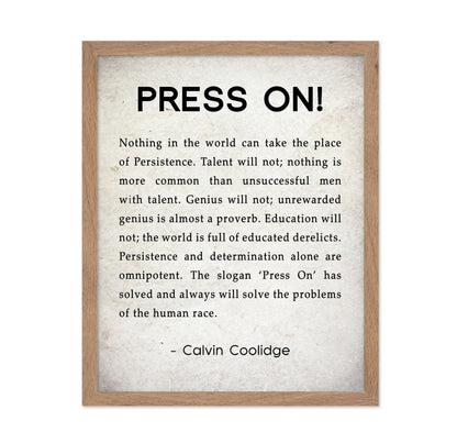Calvin Coolidge Press on