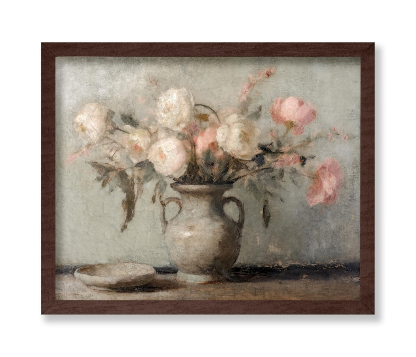 Still Life Pink and White Flowers