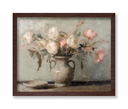 Still Life Pink and White Flowers