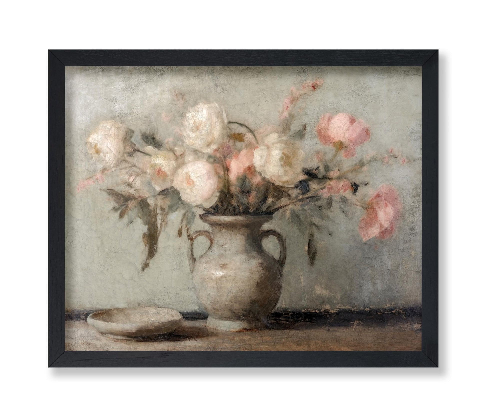 Still Life Pink and White Flowers