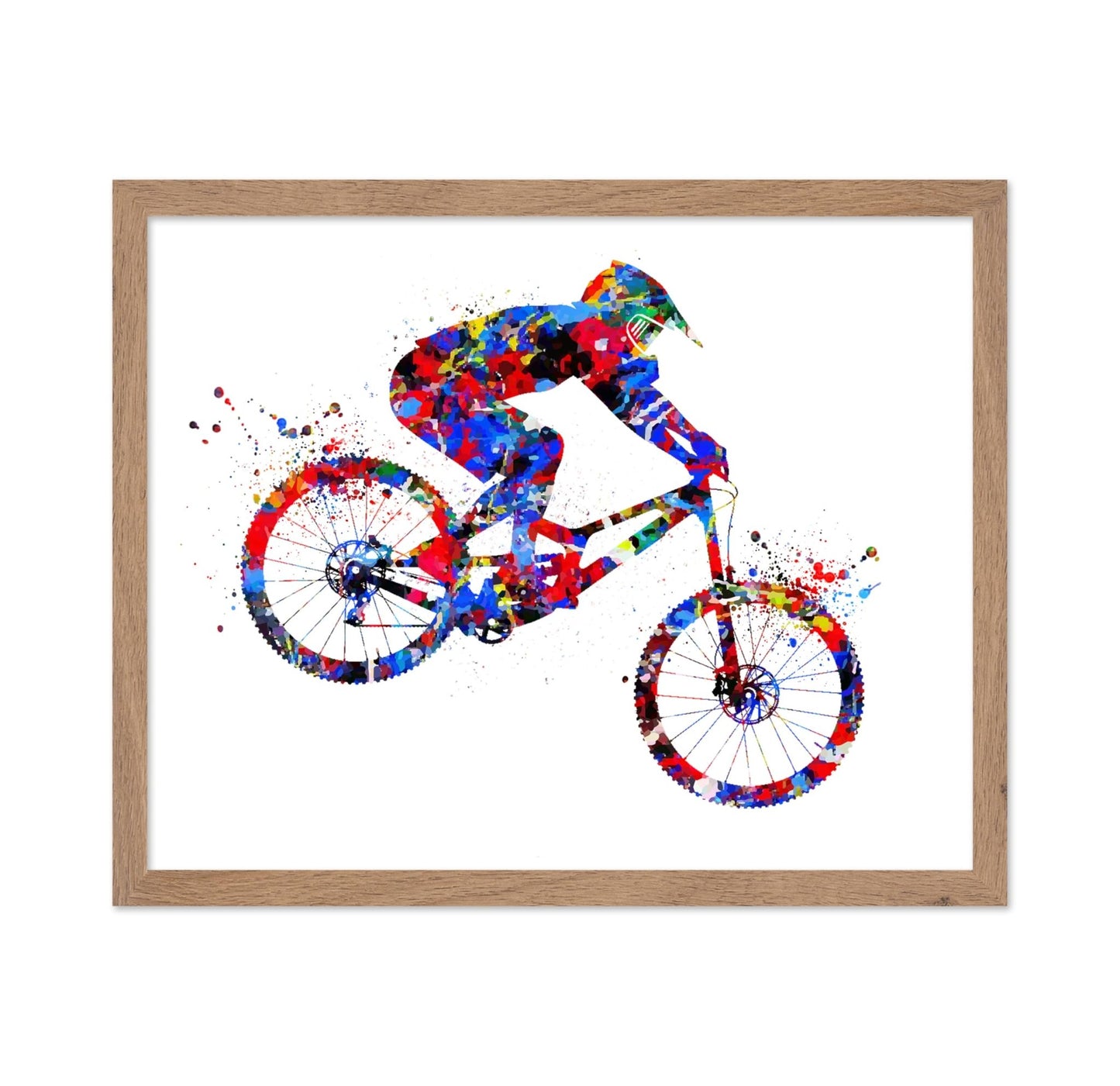 Watercolor Mountain Biking