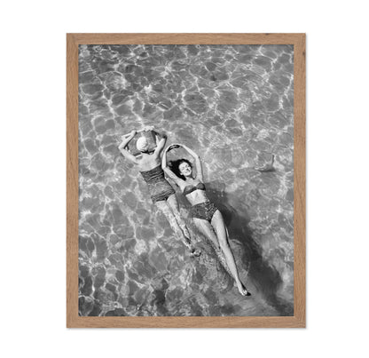 Swimsuit Models Float in Water