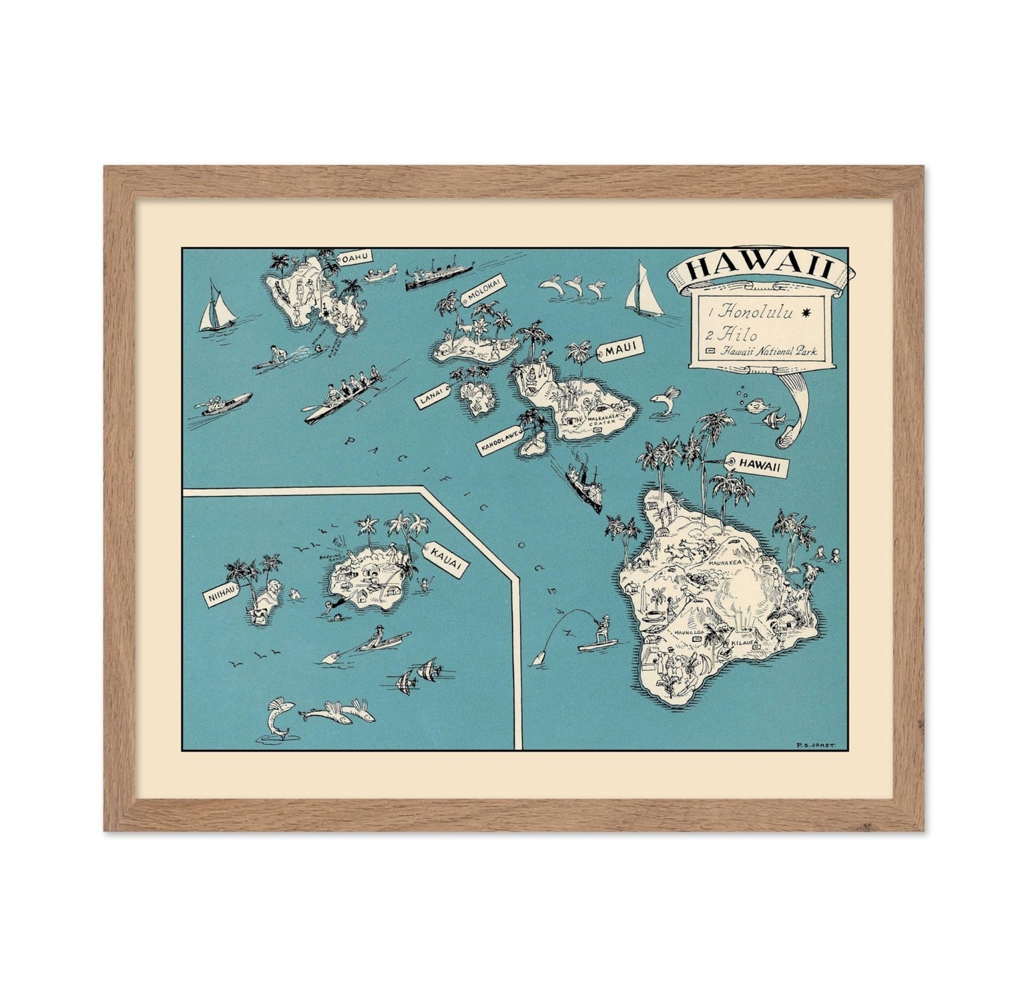 Hawaii Pictorial Map