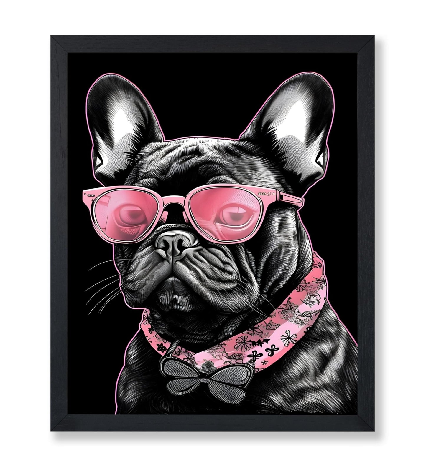 French Bulldog in Pink Sunglasses No1