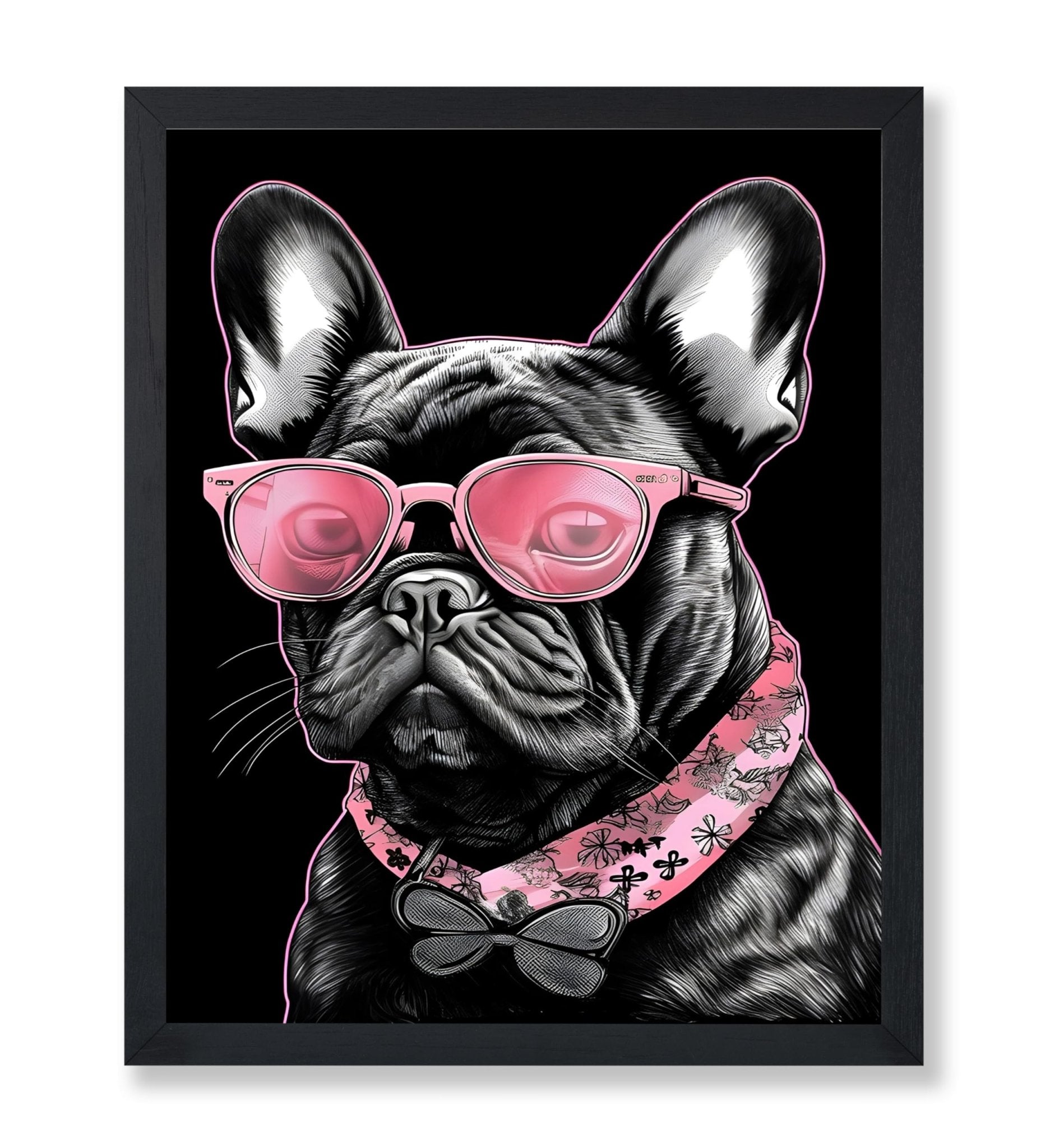 French Bulldog in Pink Sunglasses No1