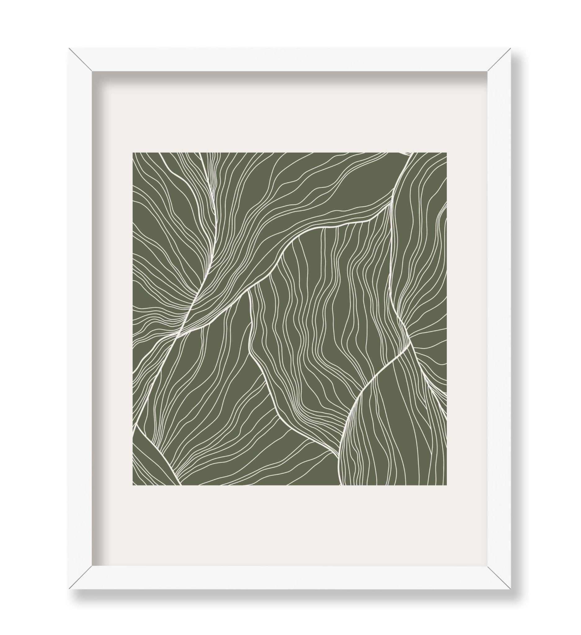 White Contour Lines