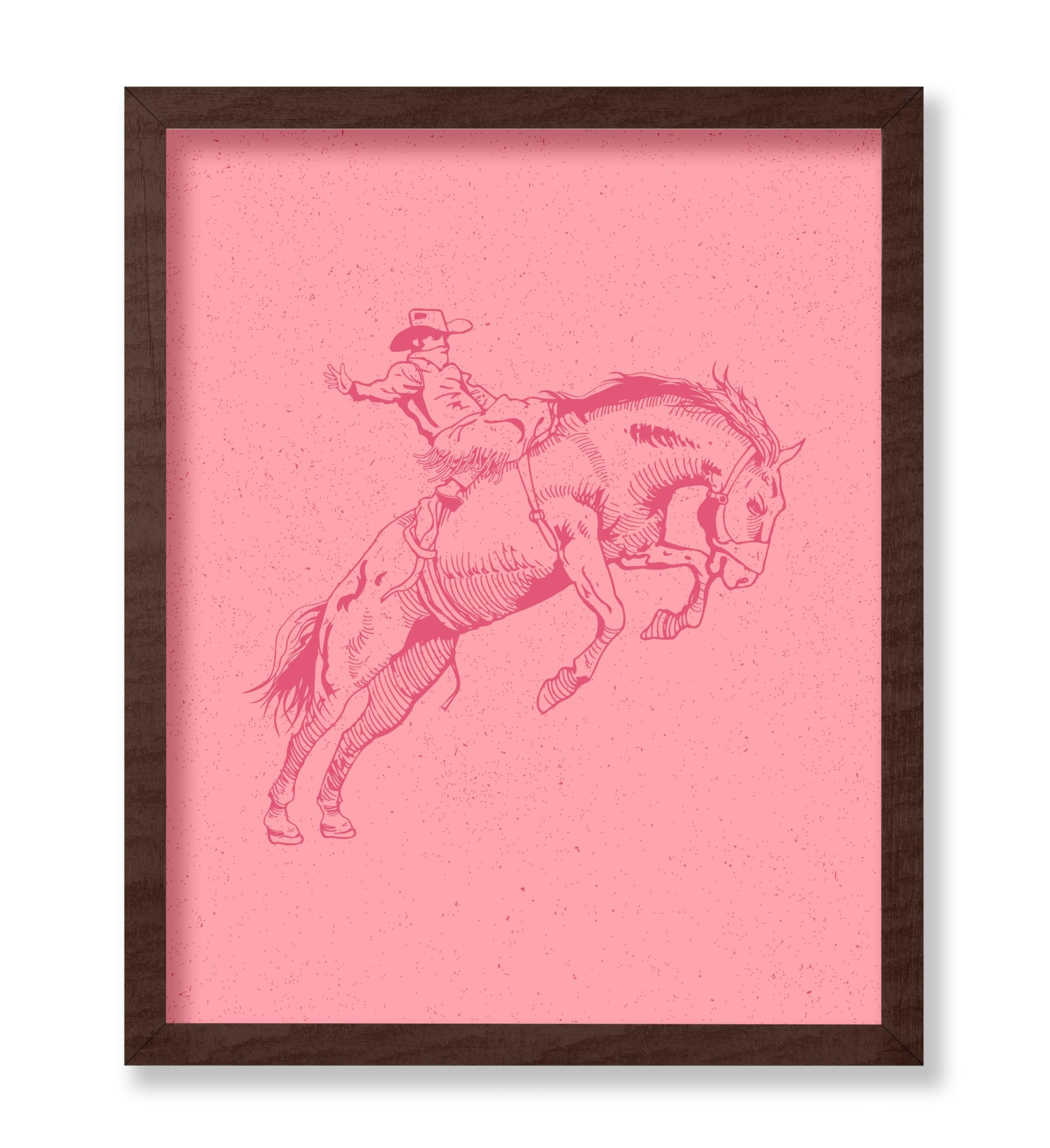 Pink Cowboy Bucking Bronco