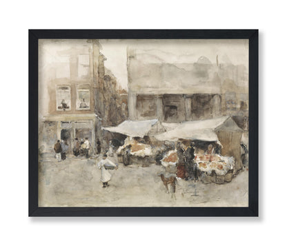 Market with Flower Stalls
