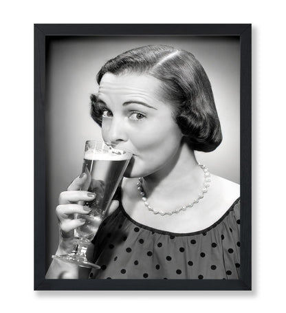 Woman Drinking Beer