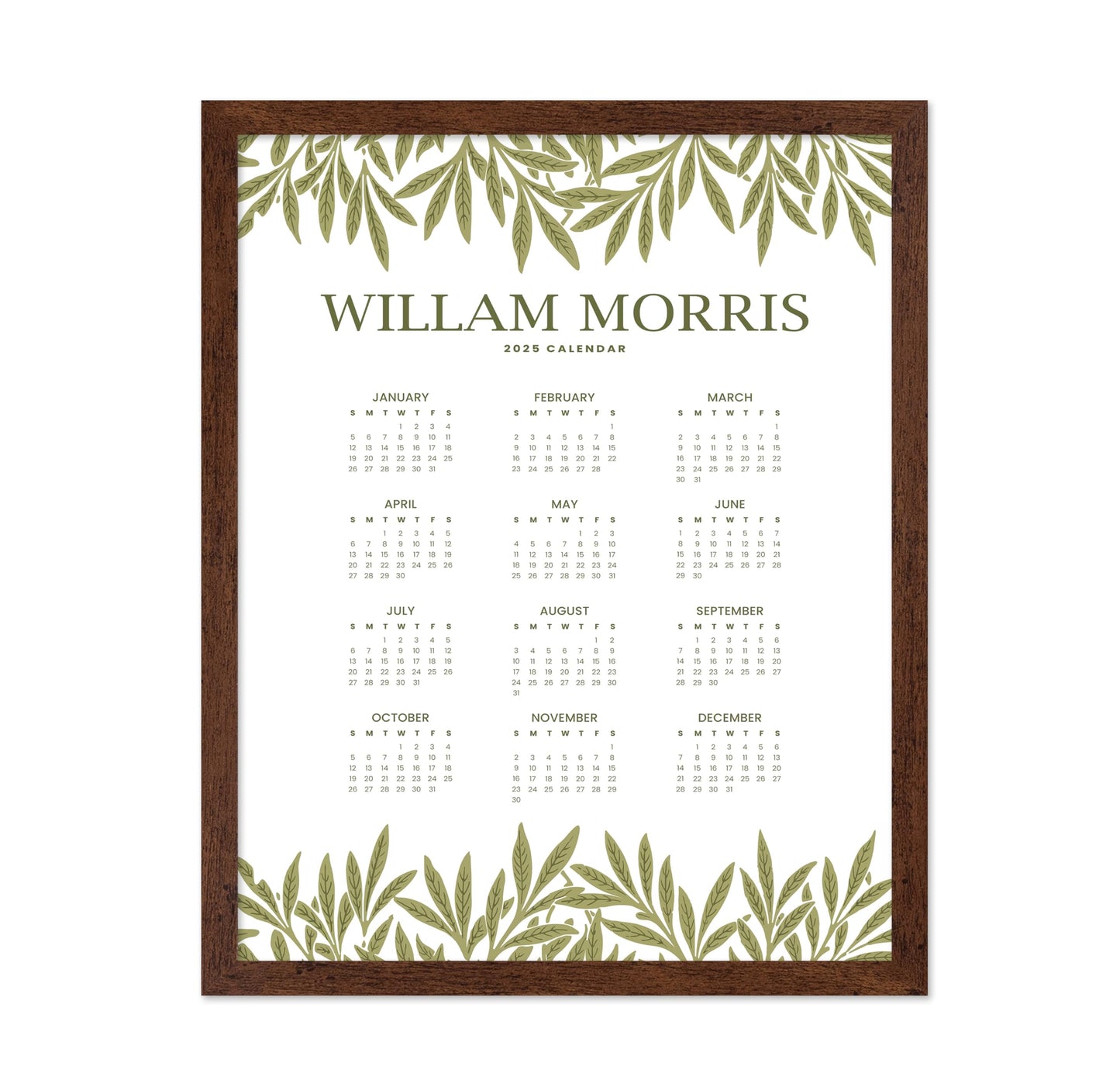 William Morris 2025 Calendar