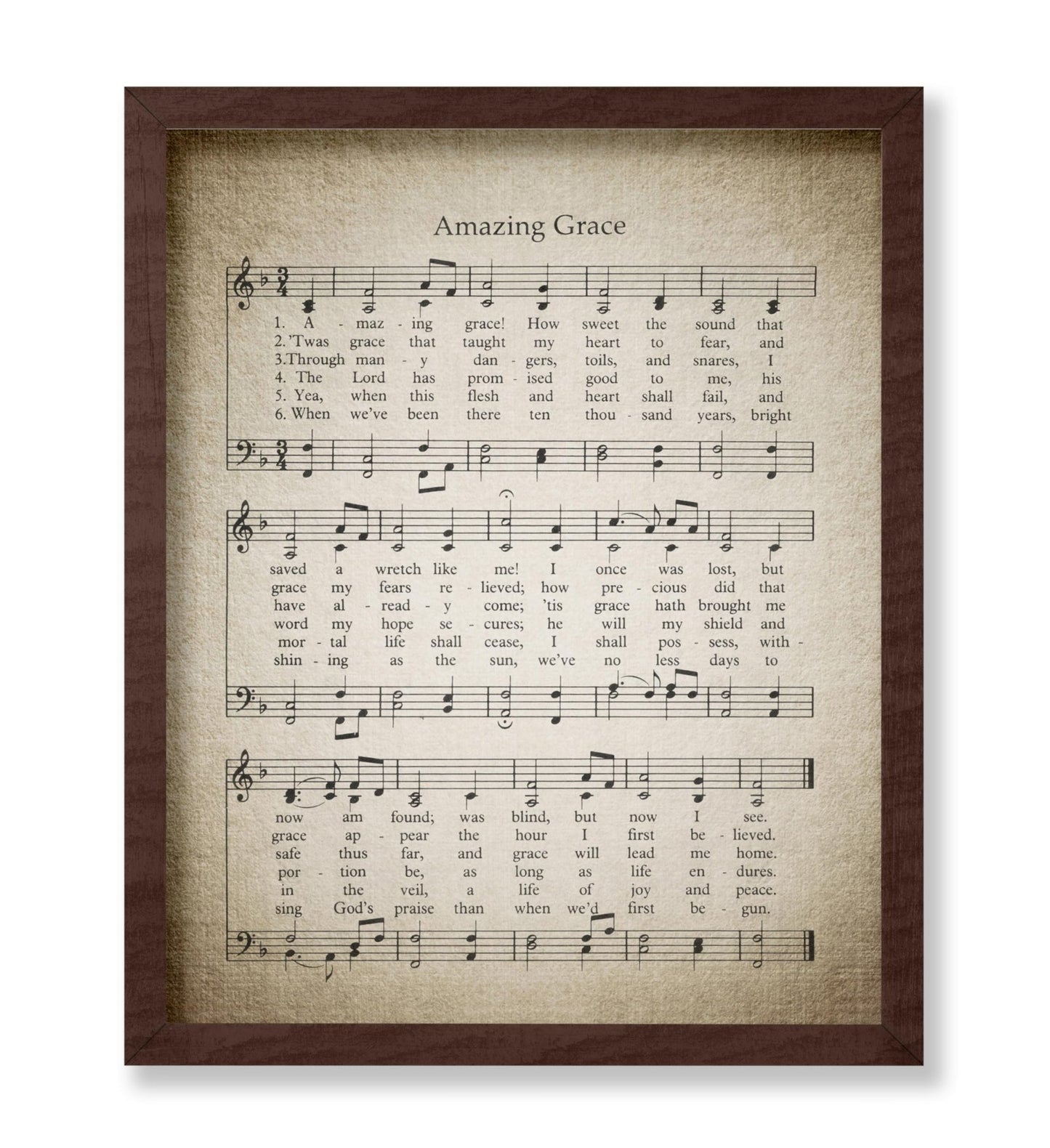 Amazing Grace Hymnal Sheet