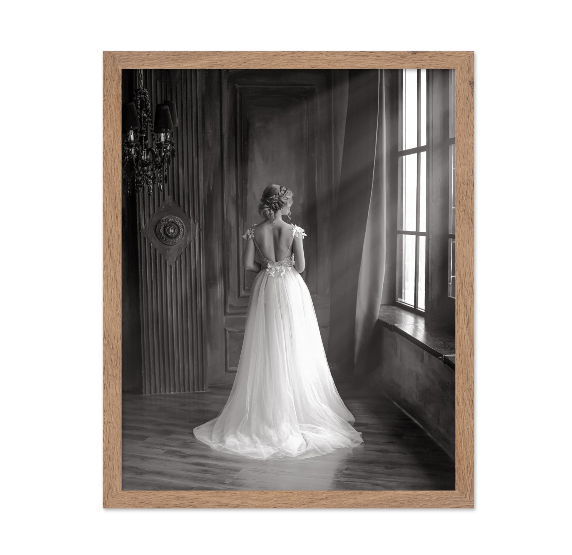 Lady in Long White Dress