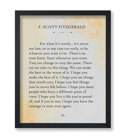 F. Scott Fitzgerald - For What It's Worth