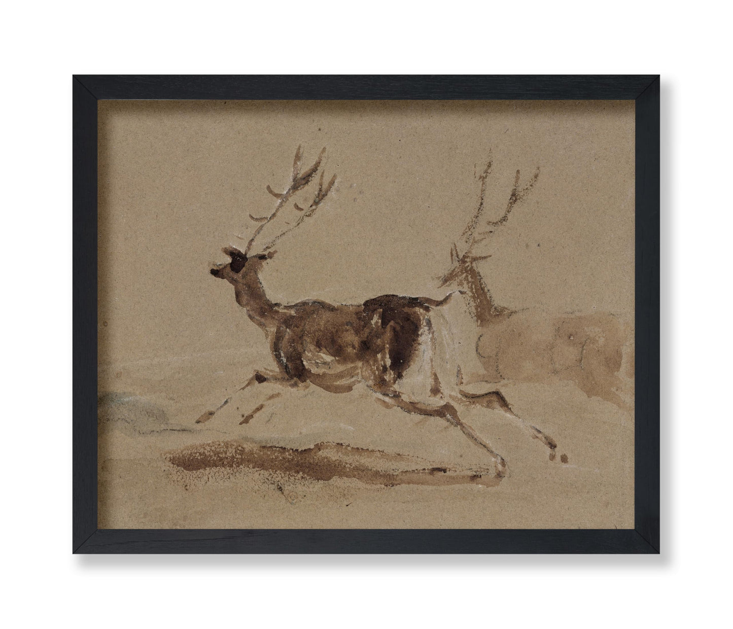 Two Stags Running