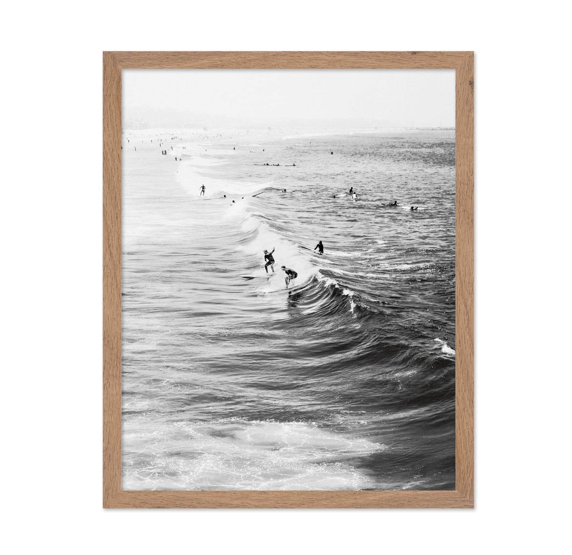Surfers Riding Waves
