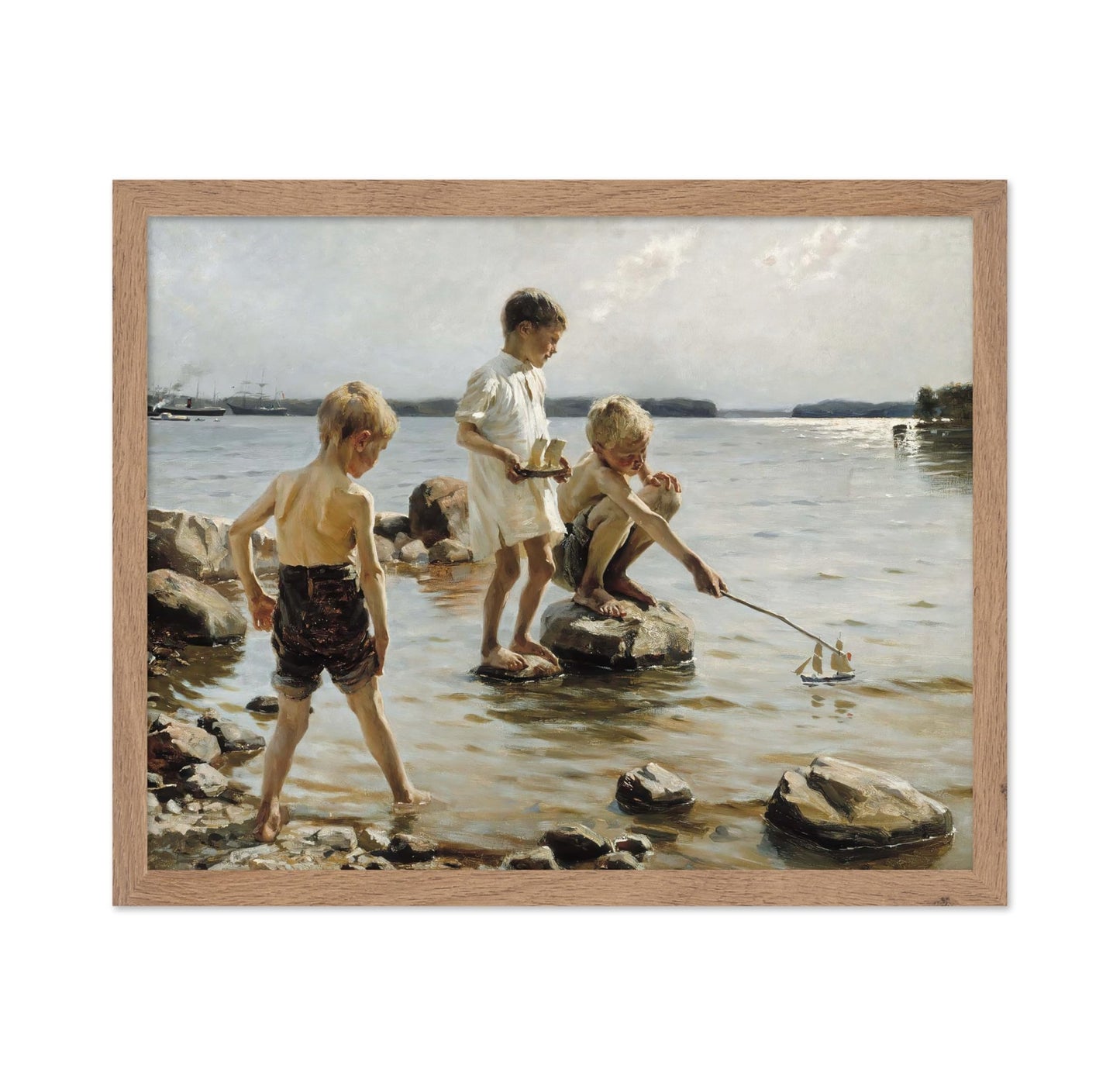 Boys Playing on The Shore