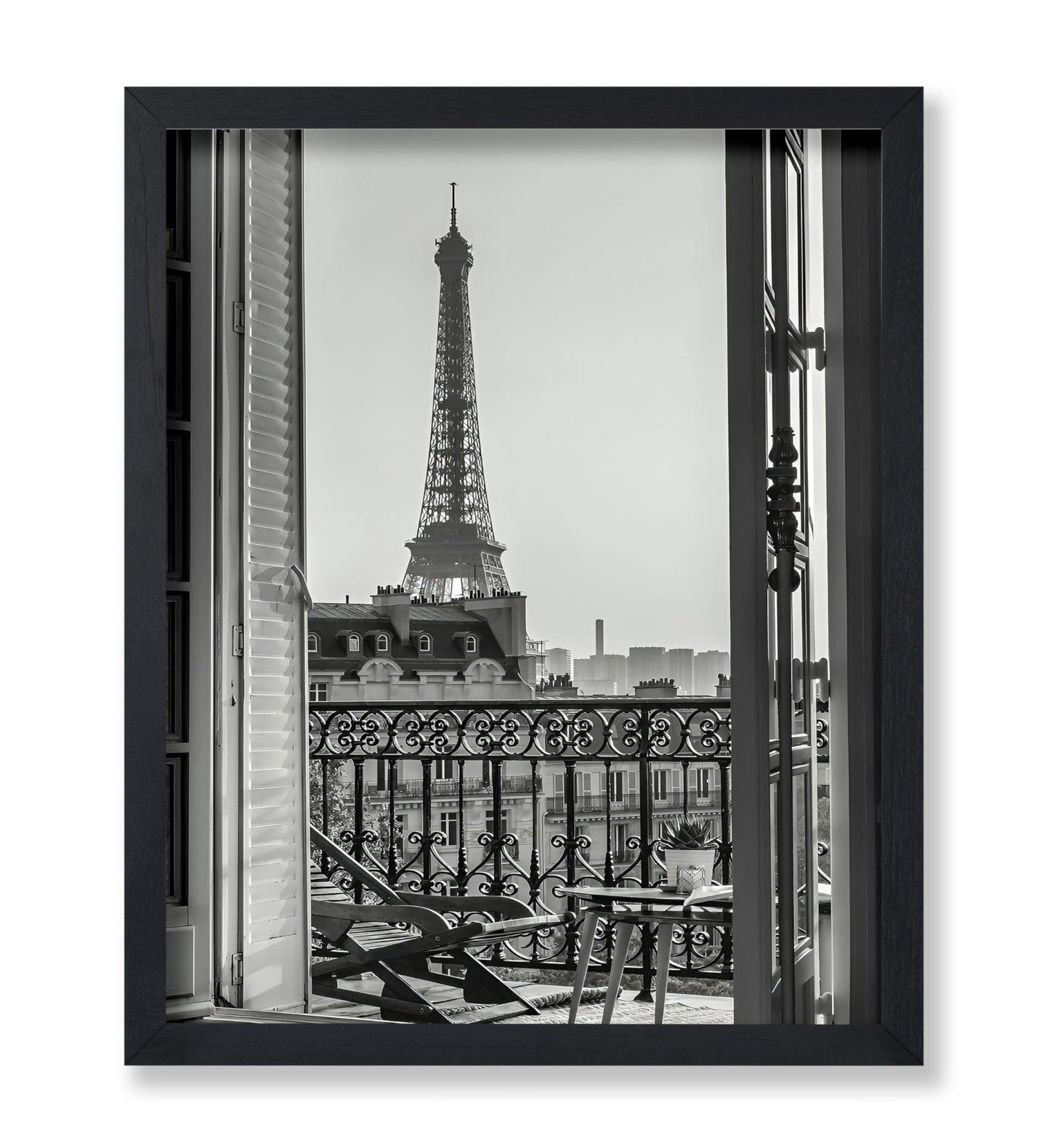 Eiffel Tower View from Balcony