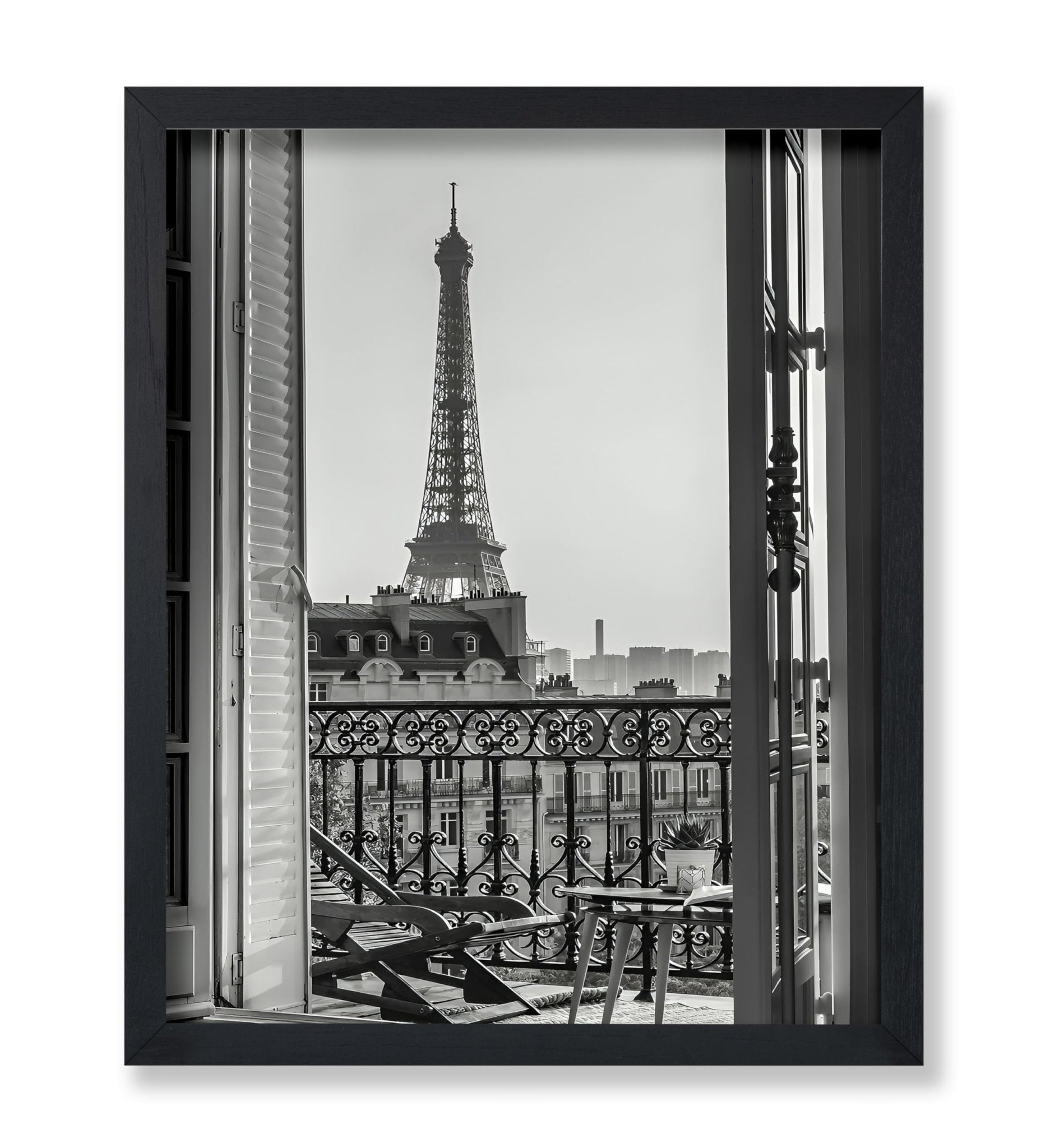Eiffel Tower View from Balcony