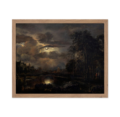 Moonlit Landscape with Bridge