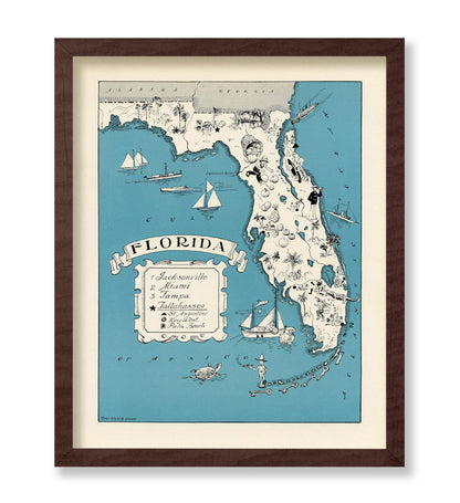 Florida State Pictorial Map