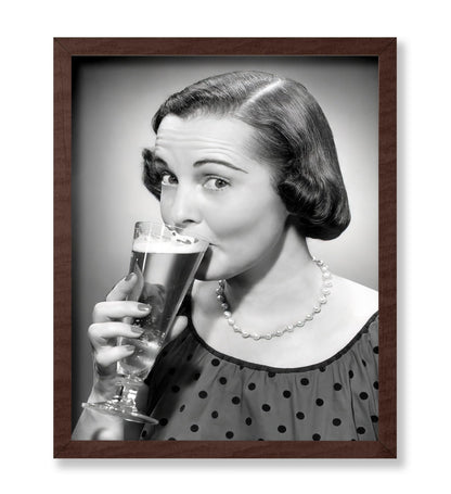 Woman Drinking Beer