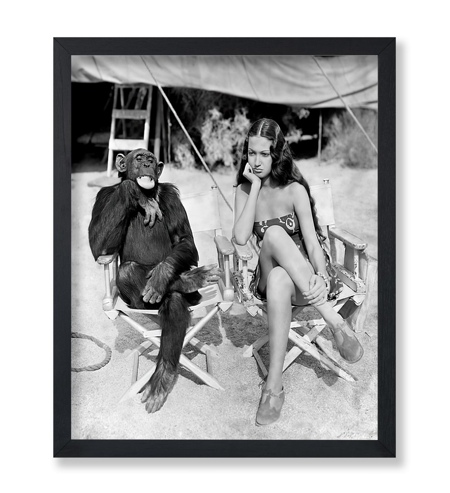 Dorothy Lamour and Jiggs the Chimpanzee