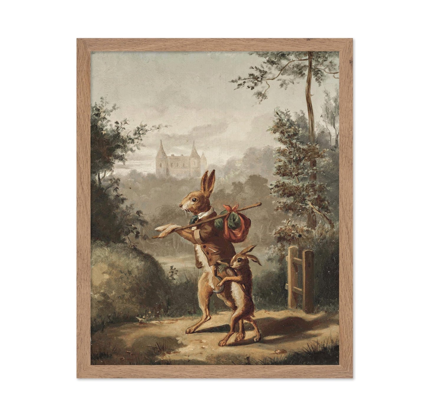 Bernard te Gempt - Two Hares With A Knapsack