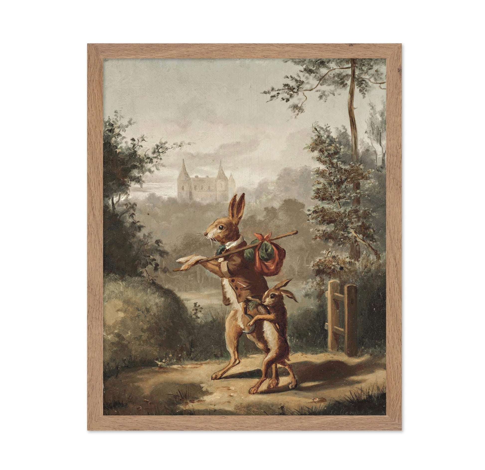 Bernard te Gempt - Two Hares With A Knapsack