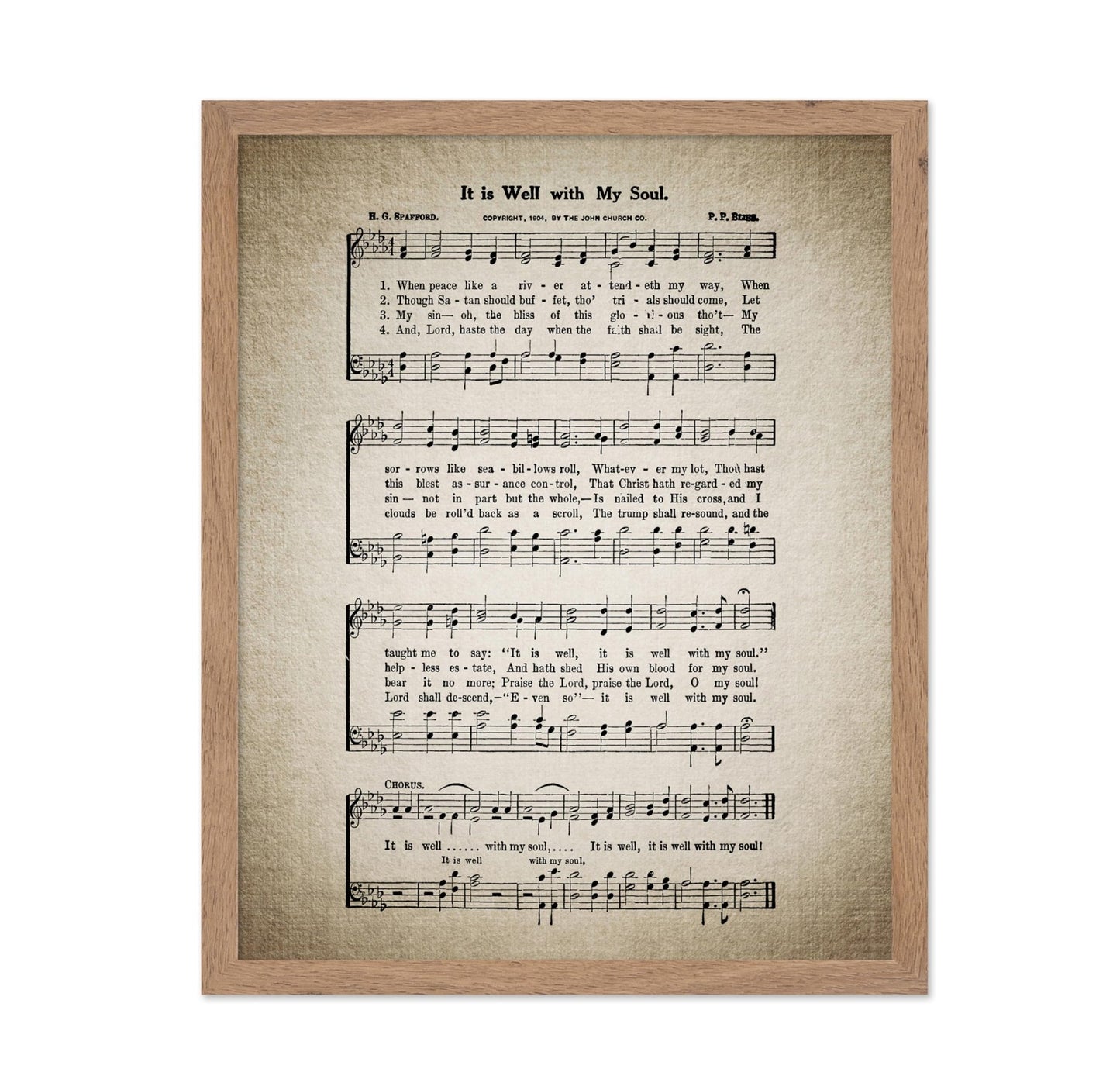 It Is Well With My Soul Hymnal Sheet No1