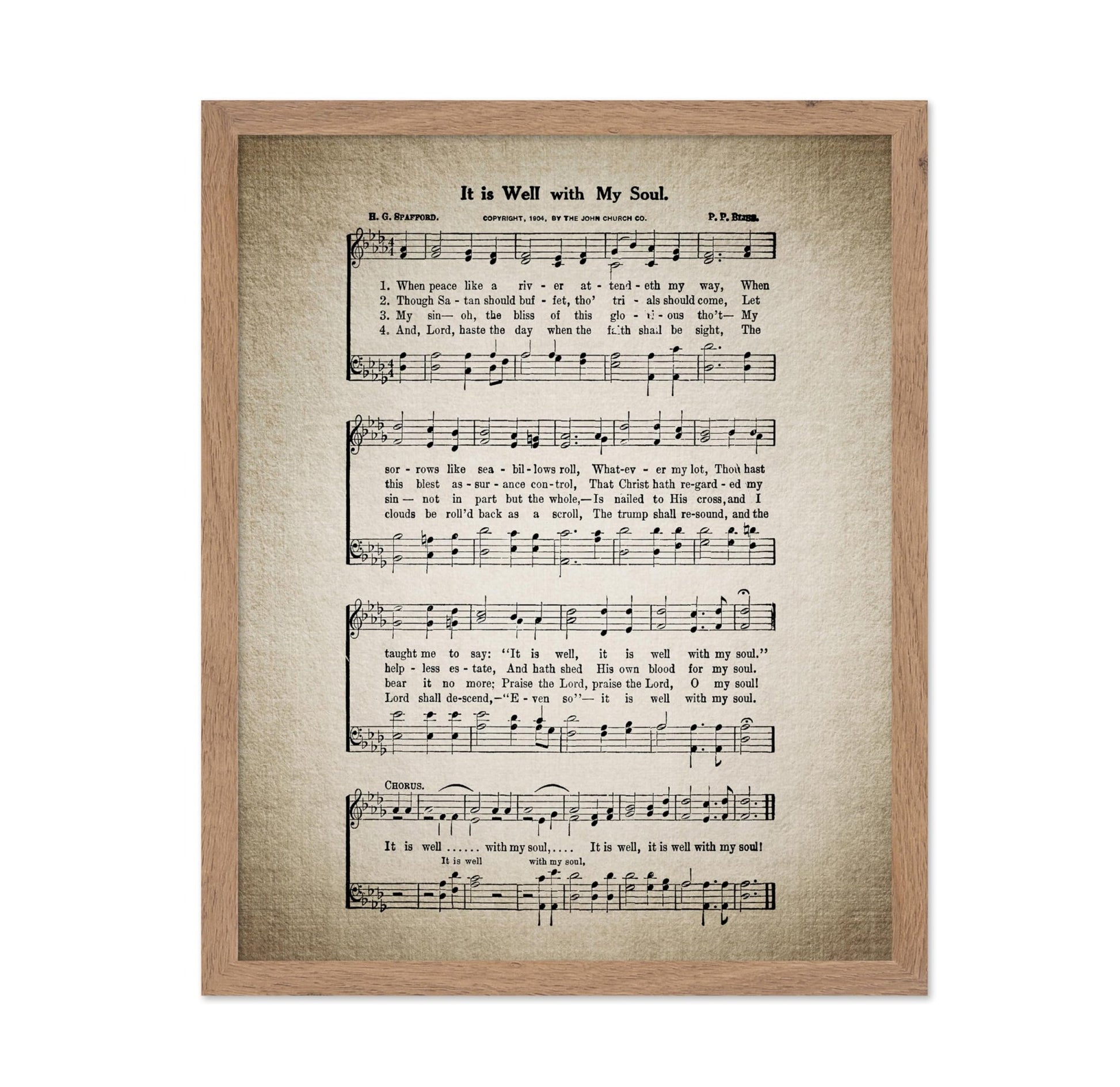 It Is Well With My Soul Hymnal Sheet No1